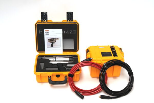 Complete Pin Brazing set containing ZE7000 Gun with battery pack